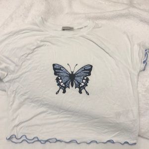 super cute URBAN OUTFITTERS butterfly crop top